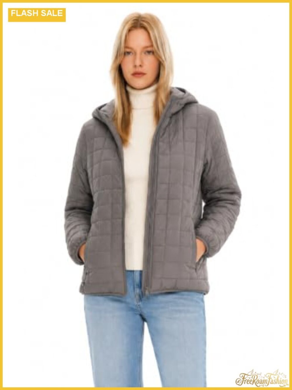Orolay Lightweight Hooded Puffer Jacket Packable Quilted Zip Up Warm Coat